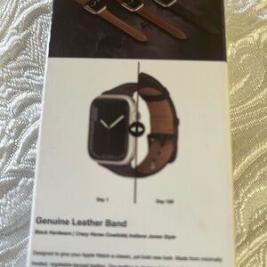 Genuine Leather Watch Band - Brown for Apple Watch series